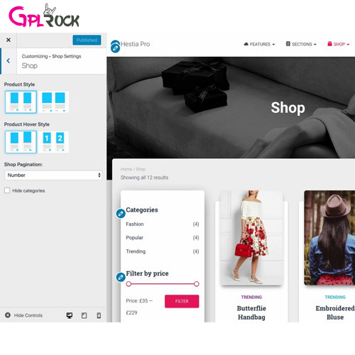 Hestia Pro - Sharp Material Design Theme For Startups